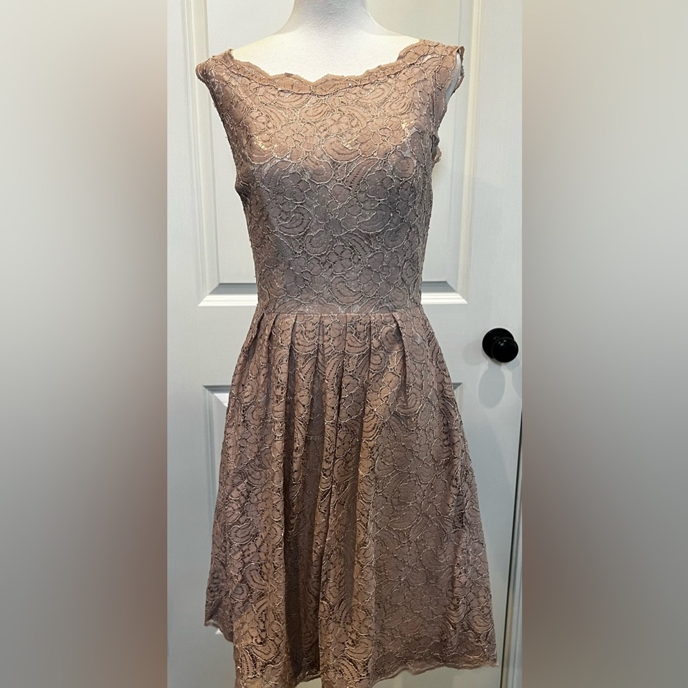 Watters and Watters Blush pink lace dress size 2